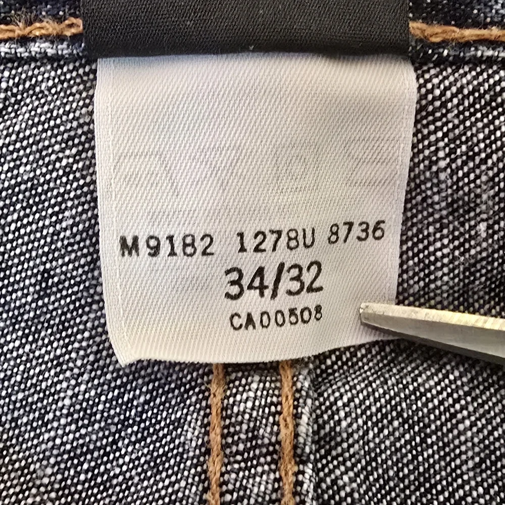 RARE Vintage Indian Motocycle Denim Jeans Chief Head Wings Blue Straight 34x32